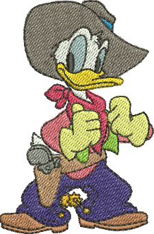 matriz de bordado Pato Donald Cowboy 55