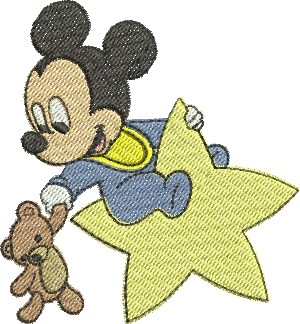 matriz de bordado Mickey bebê 72