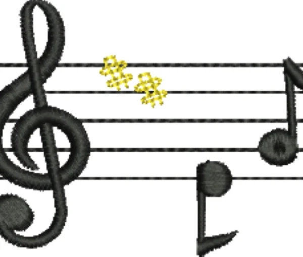 Visualização da Matriz de Bordado Notas Musicais 20