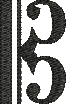 Matriz de Bordado Clave de Fá 03