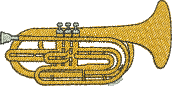 Matriz de Bordado Trombone de Marcha 41