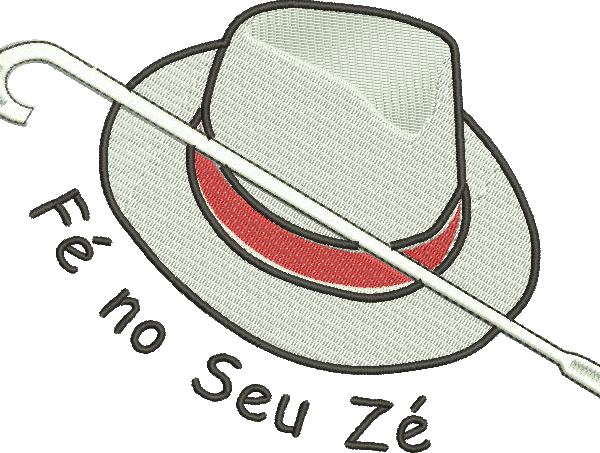 Matriz de Bordado Chapéu do Zé Pilintra 42 - Três Tamanhos