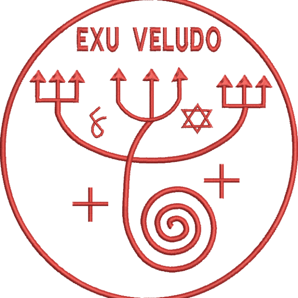 Matriz de Bordado Exú Veludo 79 - Três Tamanhos