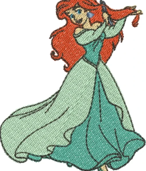 Visualização da Matriz de Bordado Princesa Ariel 01