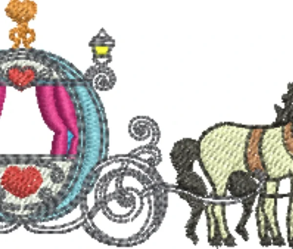 Visualização da Matriz de Bordado Carruagem de Princesa 34