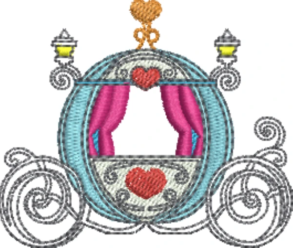 Visualização da Matriz de Bordado Carruagem de Princesa 35