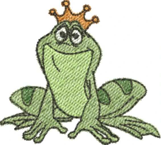 Visualização da Matriz de Bordado Sapo da Princesa Tiana 99