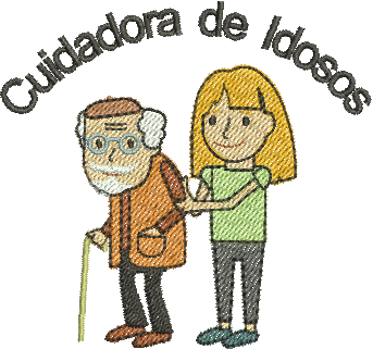 matriz de bordado Cuidador de Idosos 44