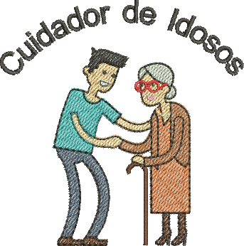 matriz de bordado Cuidador de Idosos 45
