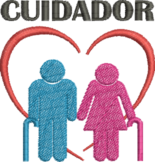 matriz de bordado Cuidador de Idosos 49