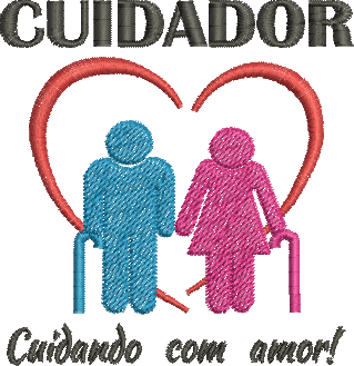 matriz de bordado Cuidador de Idosos 50