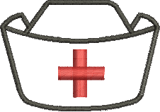 matriz de bordado Chapéu de Enfermeira 64
