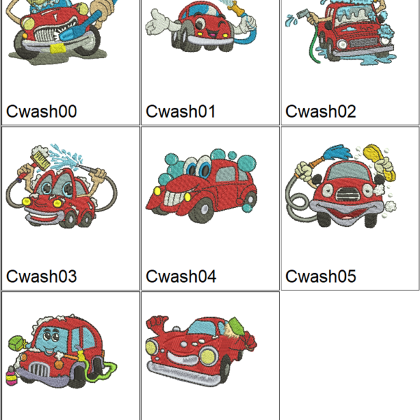 Pacote de Bordados Car Wash - 01