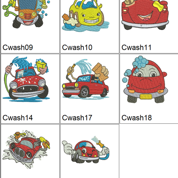 Pacote de Bordados Car Wash - 02