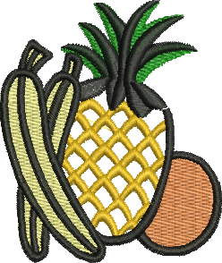 Matriz de Bordado Banana Abacaxi e Laranja 92
