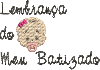 Matriz de Bordado Lembrança de Batismo 10