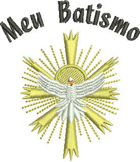 Matriz de Bordado Lembrança de Batismo 02