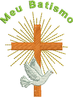 Matriz de Bordado Lembrança de Batismo 03