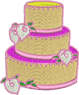 Matriz de Bordado Bolo de Casamento 01