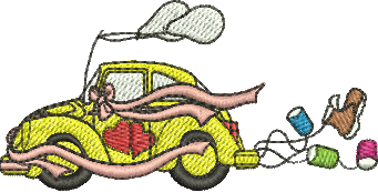 Matriz de Bordado Carro dos Noivos