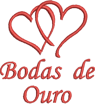 Matriz de Bordado Bodas de Ouro