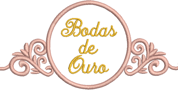 Matriz de Bordado Bodas de Ouro 02