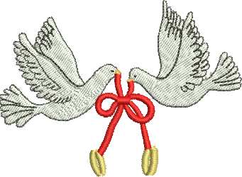Matriz de Bordado Pombinhos 01