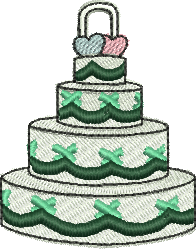 Matriz de Bordado Bolo de Casamento 03