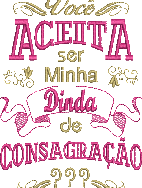 Matriz de Bordado Convite de Consagração 01 - Dois Tamanhos