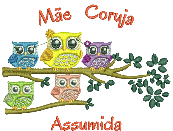 Matriz de Bordado Mãe Coruja 47