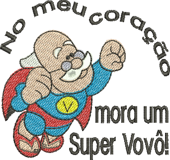 Matriz de Bordado Super Avô 12 – Três Tamanhos