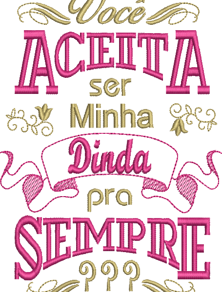 Matriz de Bordado Convite para Madrinha 01 – Dois Tamanhos