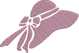 Matriz de Bordado Chapeu Rosa