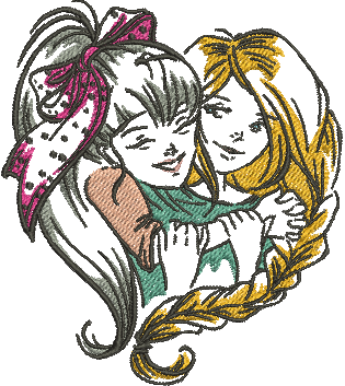 matriz de bordado Amigas 02