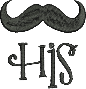 Matriz de Bordado Bigode 33 – Três Tamanhos