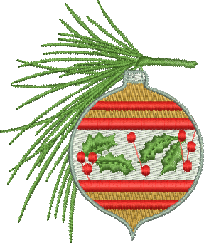 matriz de bordado Enfeite de Natal 01 – Três Tamanhos