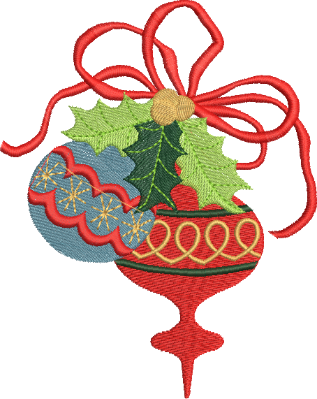 matriz de bordado Enfeite de Natal 02 – Três Tamanhos