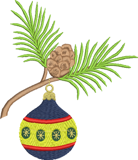 matriz de bordado Enfeite de Natal 03 – Três Tamanhos