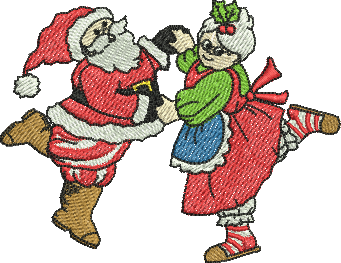 matriz de bordado Papai Noel e Mamae Noel