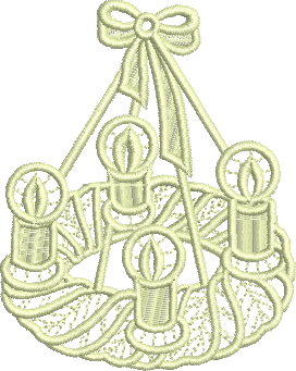 matriz de bordado Vela Natalina 13