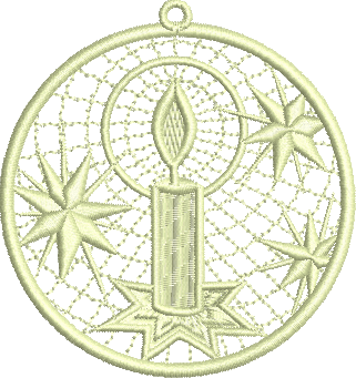 matriz de bordado Vela Natalina 14
