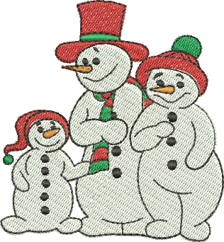 Matriz de Bordado Boneco de Neve 02
