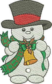 Matriz de Bordado Boneco de Neve 04