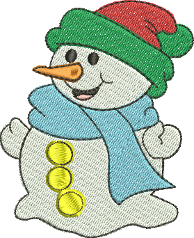 Matriz de Bordado Boneco de Neve 05