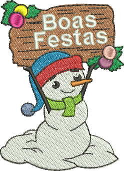 Matriz de Bordado Boneco de Neve 06