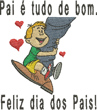 Matriz de Bordado Pai de Menino 74