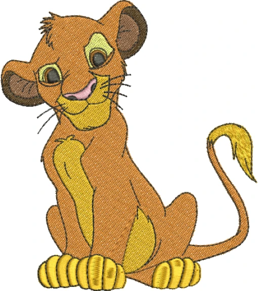 Visualização da Matriz de Bordado Simba 10 – Três Tamanhos