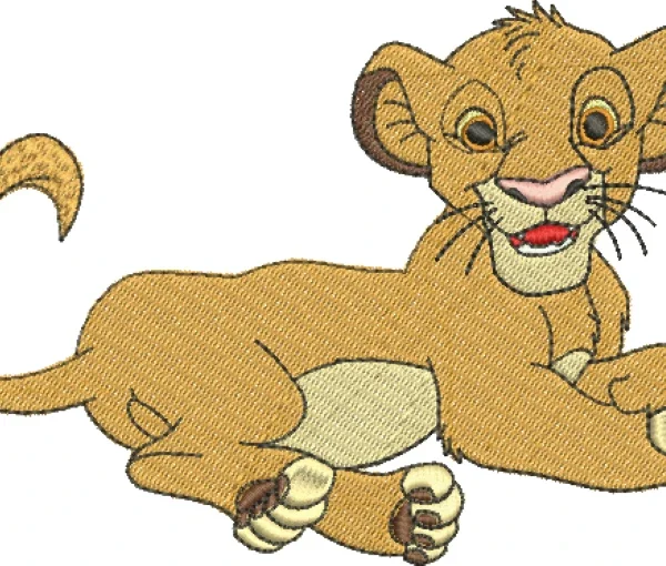 Visualização da Matriz de Bordado Simba 13 – Três Tamanhos
