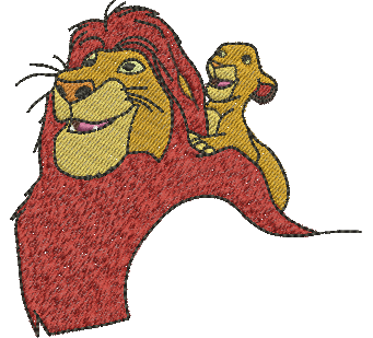 Matriz de Bordado Simba e Mufasa 03 – Três Tamanhos