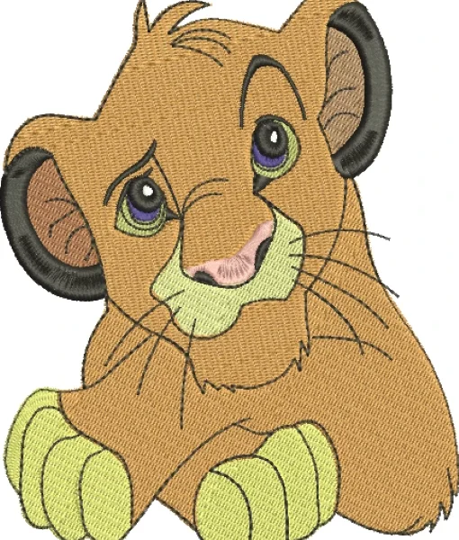 Visualização da Matriz de Bordado Simba 12 – Três Tamanhos